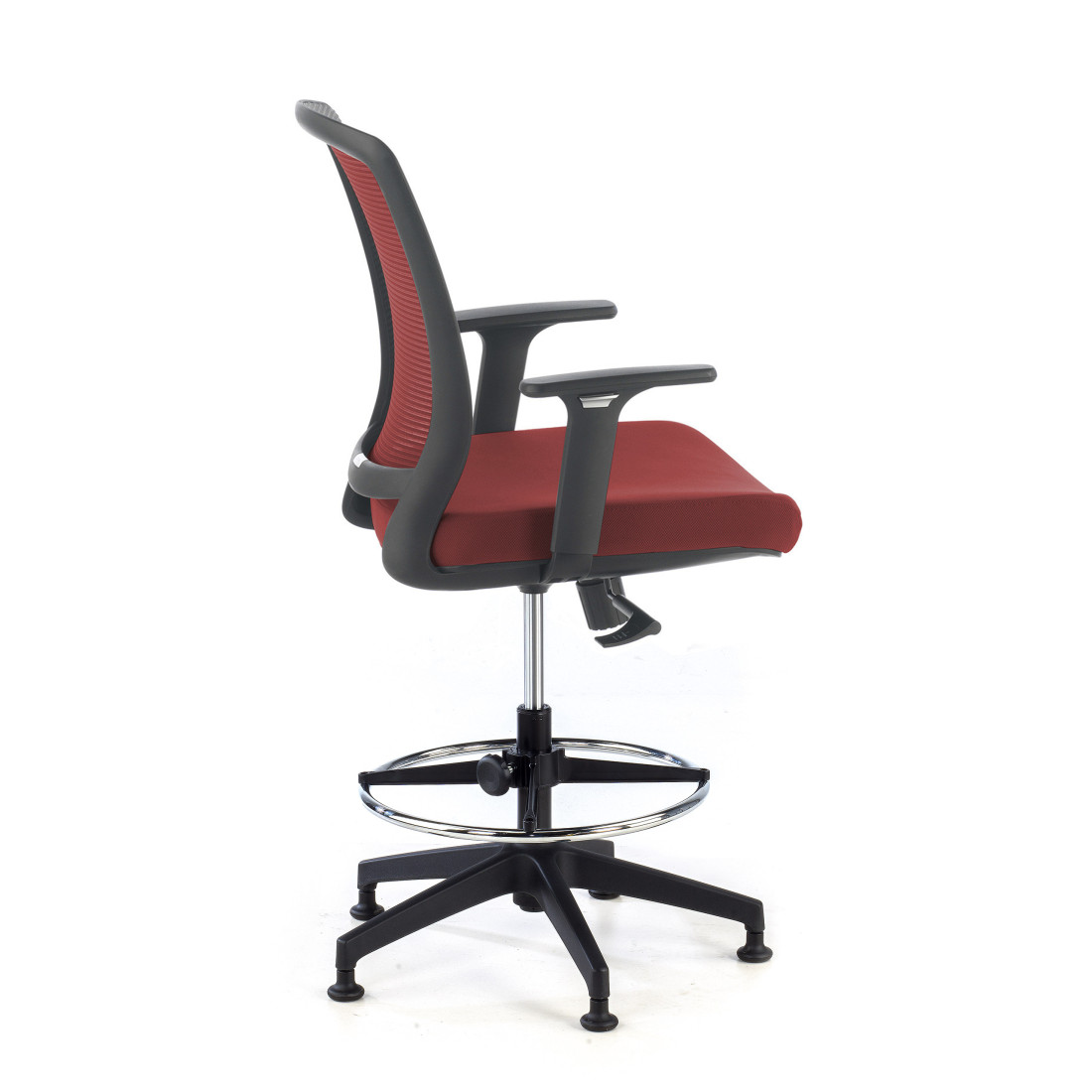 taburete de oficina rojo nicole taburete malla 4