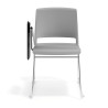 silla confidente gris lotus con pala de escritura tela 5