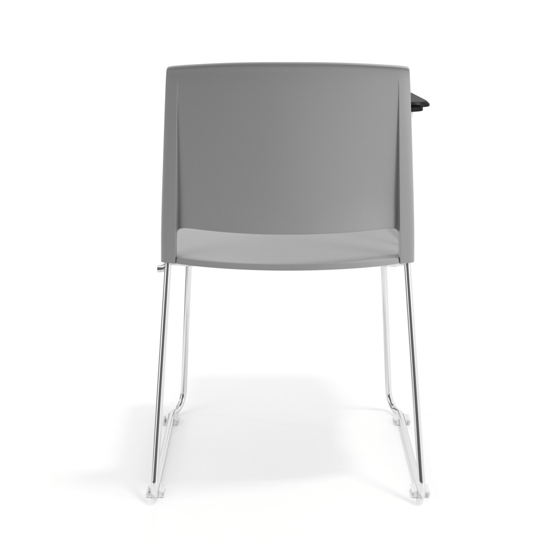 silla confidente gris lotus con pala de escritura tela 6