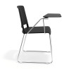 silla confidente negro lotus con pala de escritura tela 3