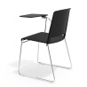 silla confidente negro lotus con pala de escritura tela 4