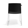 silla confidente negro lotus con pala de escritura tela 6