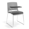 Silla con pala tapizada Lotus - Gris