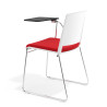 silla confidente rojo lotus con pala de escritura tapizada tela 5