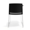 silla confidente gris lotus con pala de escritura tapizada tela 4