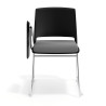 silla confidente gris lotus con pala de escritura tapizada tela 6