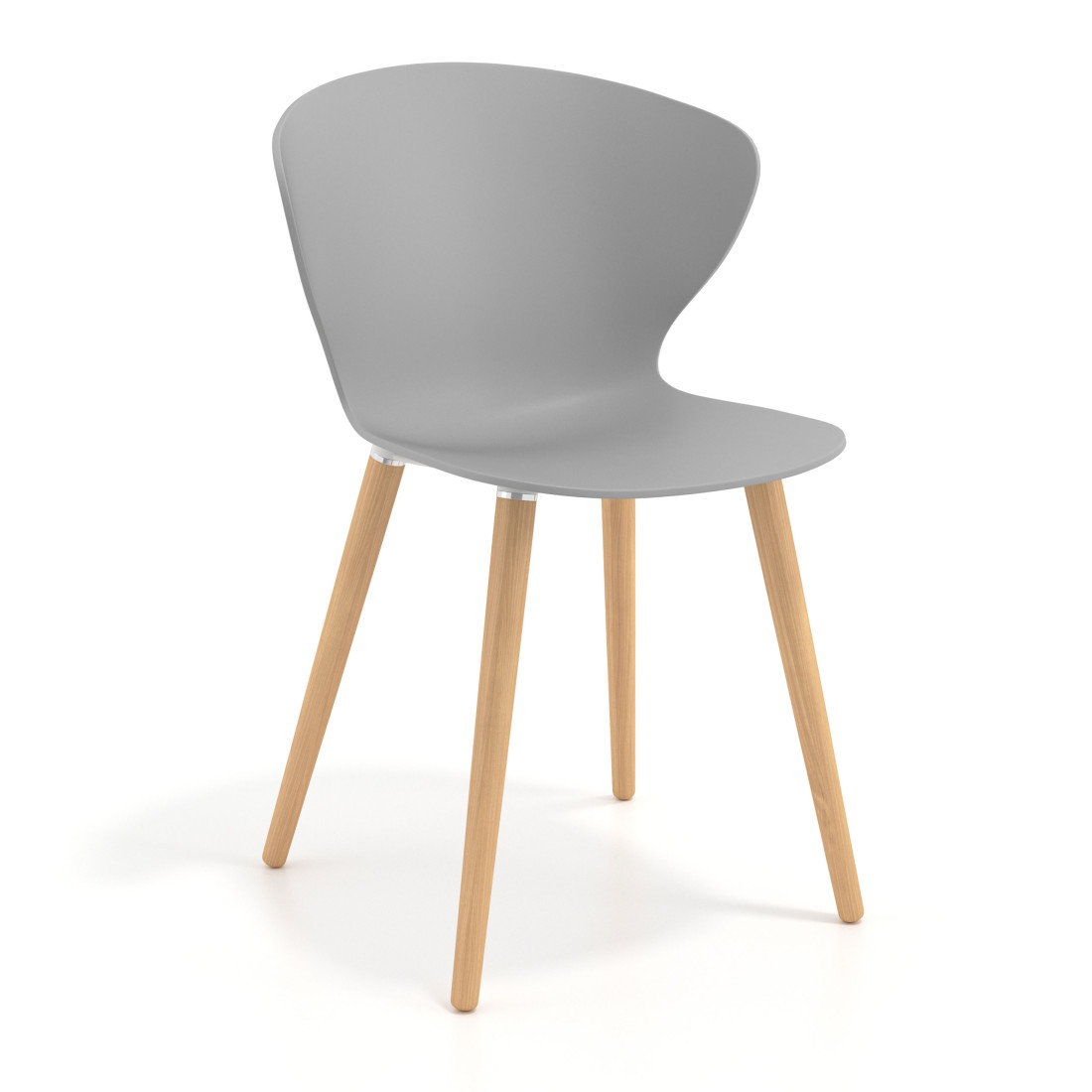 silla nordica gris wendy patas de madera plastico 1