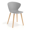 Silla Nórdica Wendy, patas de madera - Gris