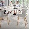 silla nordica gris wendy patas de madera plastico 2