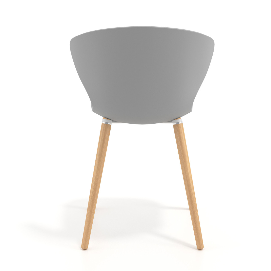 silla nordica gris wendy patas de madera plastico 4