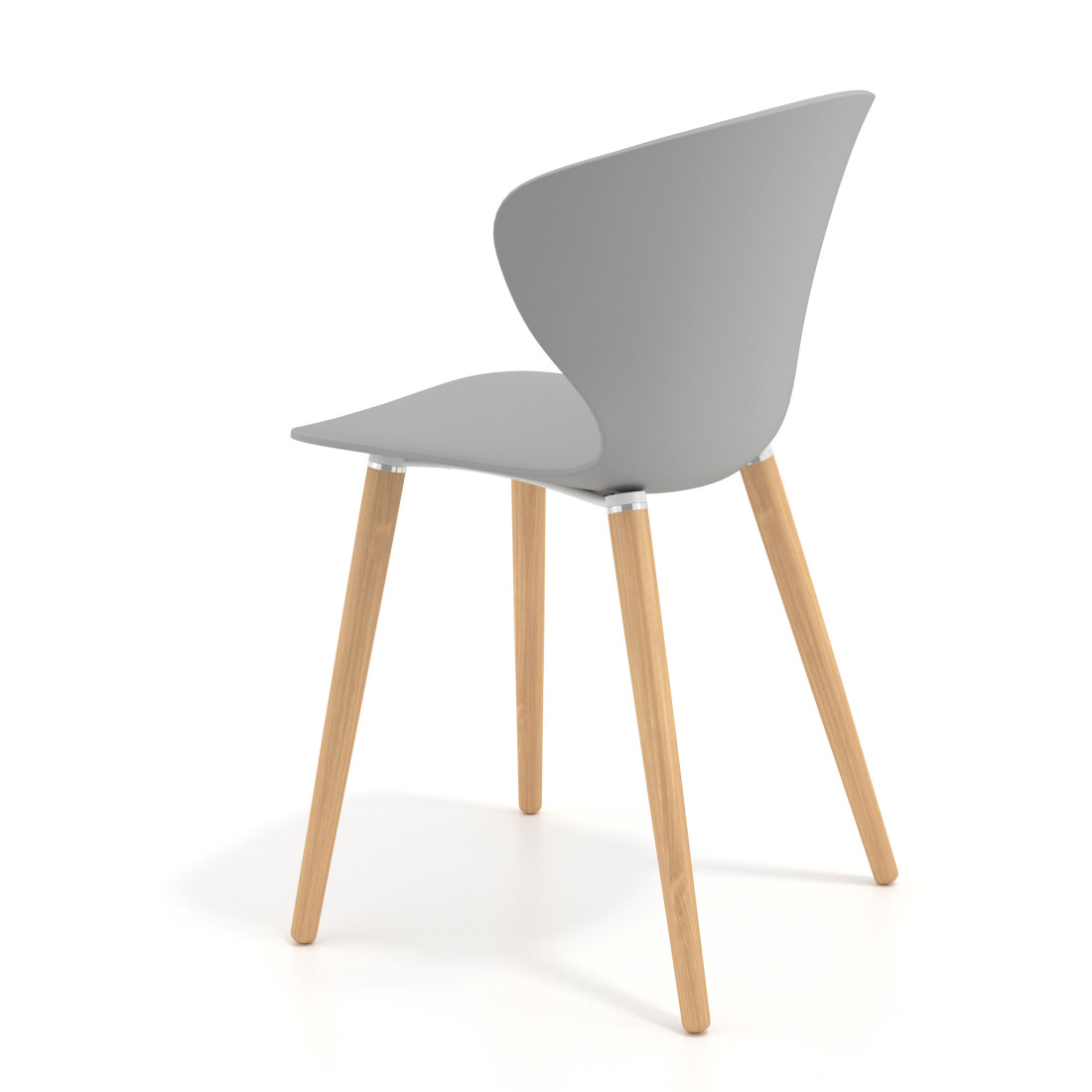silla nordica gris wendy patas de madera plastico 5