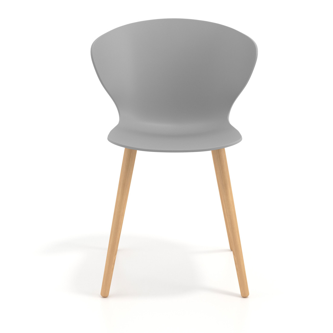 silla nordica gris wendy patas de madera plastico 6