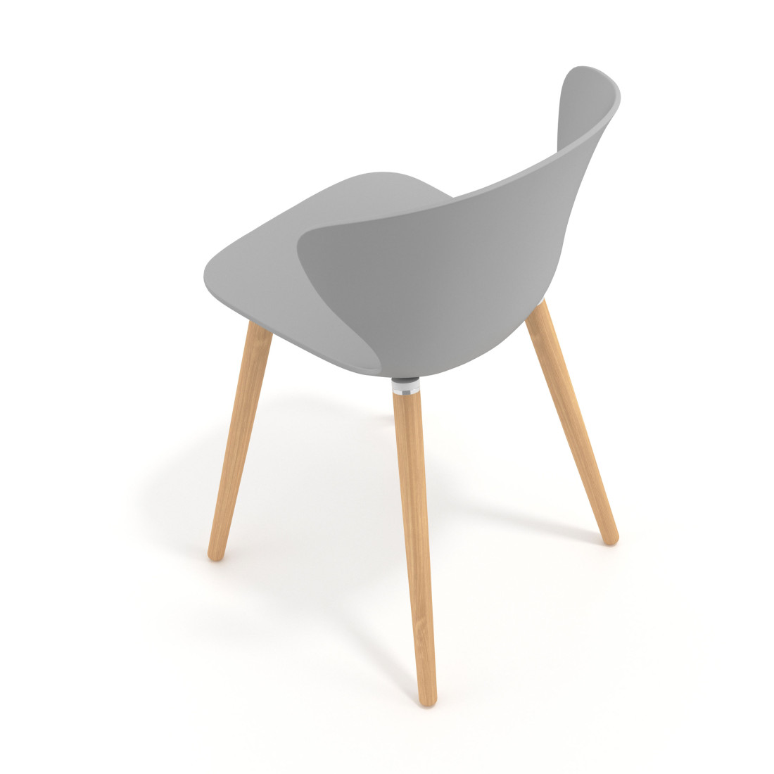 silla nordica gris wendy patas de madera plastico 7