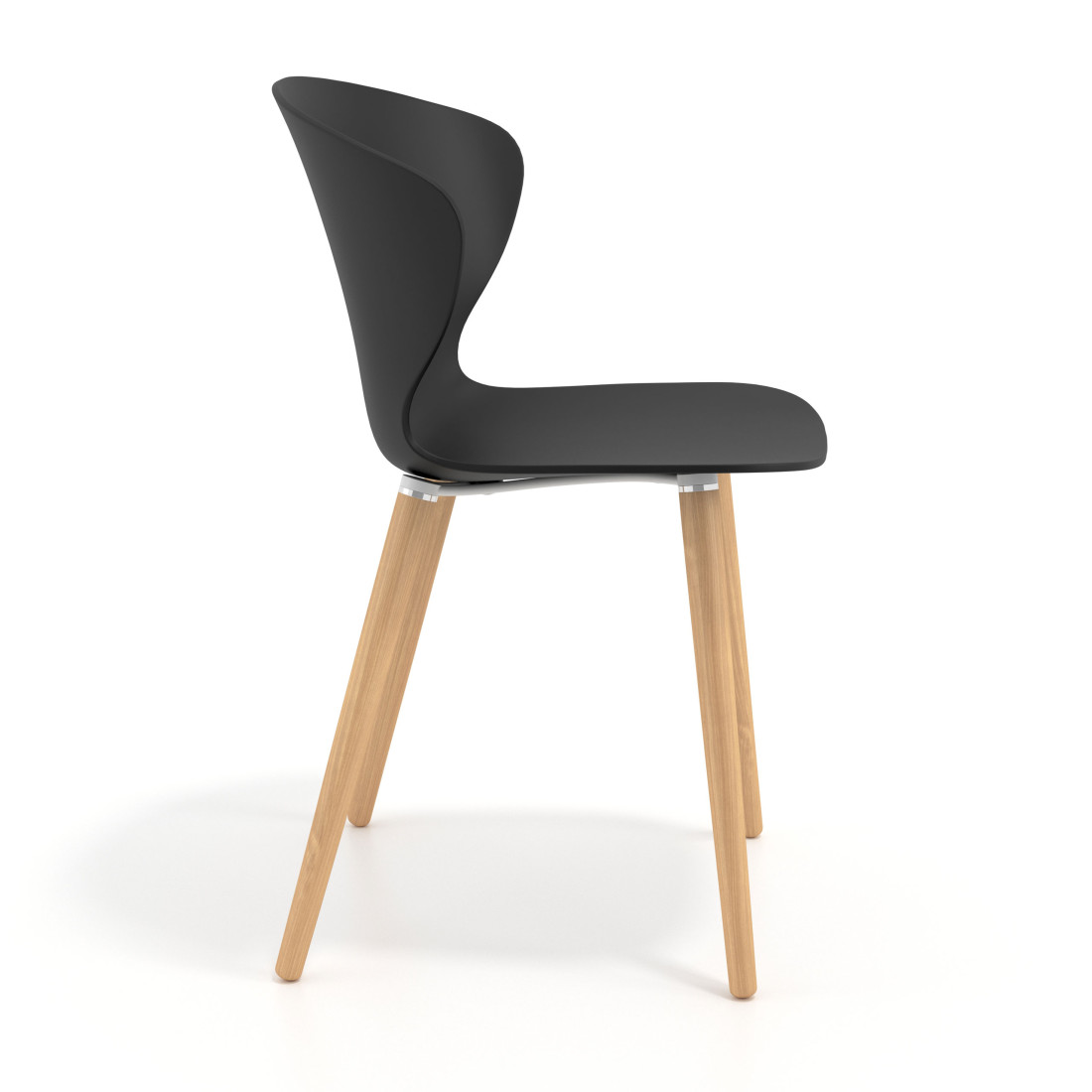 silla nordica negro wendy patas de madera plastico 3