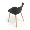 silla nordica negro wendy patas de madera plastico 7