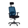 Silla de oficina profesional Sugar black con reposacabezas - AZUL