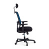 silla ergonomica azul sugar estructura negra reposacabezas malla 4