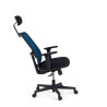 silla ergonomica azul sugar estructura negra reposacabezas malla 5