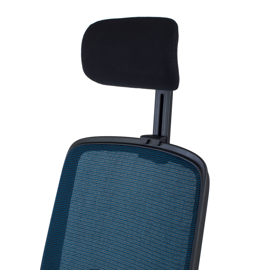 silla ergonomica azul sugar estructura negra reposacabezas malla 10