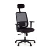 Combinacion Silla de oficina profesional Sugar black con reposacabezas - verde