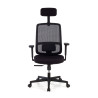 silla ergonomica negro sugar estructura negra reposacabezas malla 3