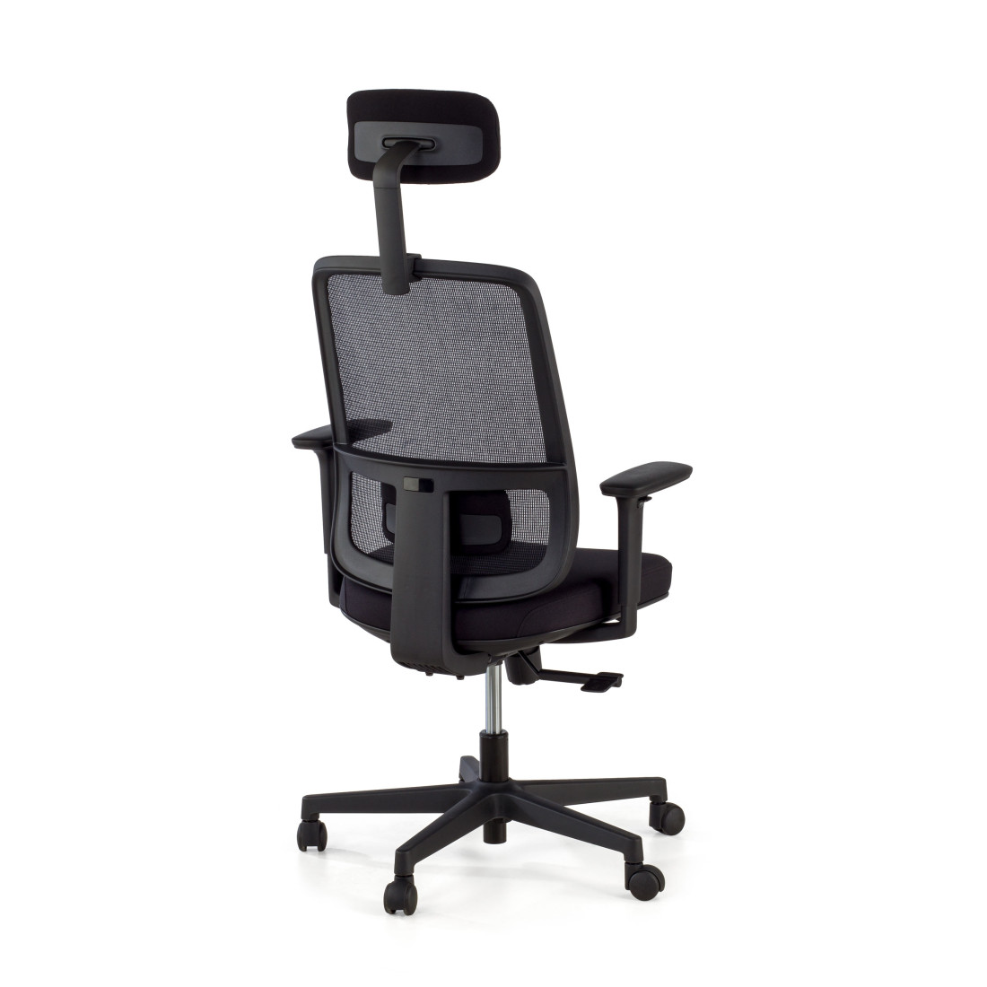 silla ergonomica negro sugar estructura negra reposacabezas malla 6