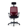 silla ergonomica rojo sugar estructura negra reposacabezas malla 3