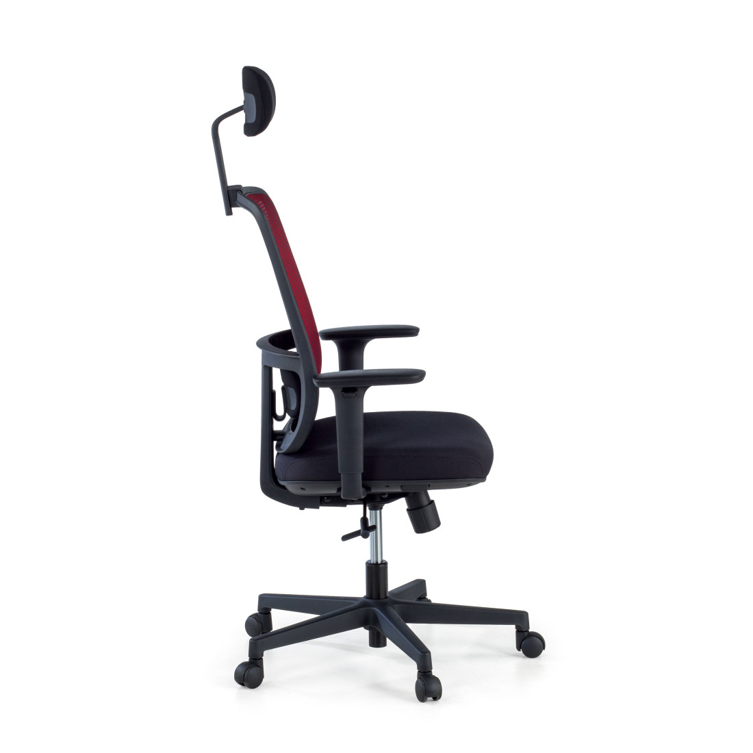 silla ergonomica rojo sugar estructura negra reposacabezas malla 4