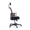 silla ergonomica rojo sugar estructura negra reposacabezas malla 4