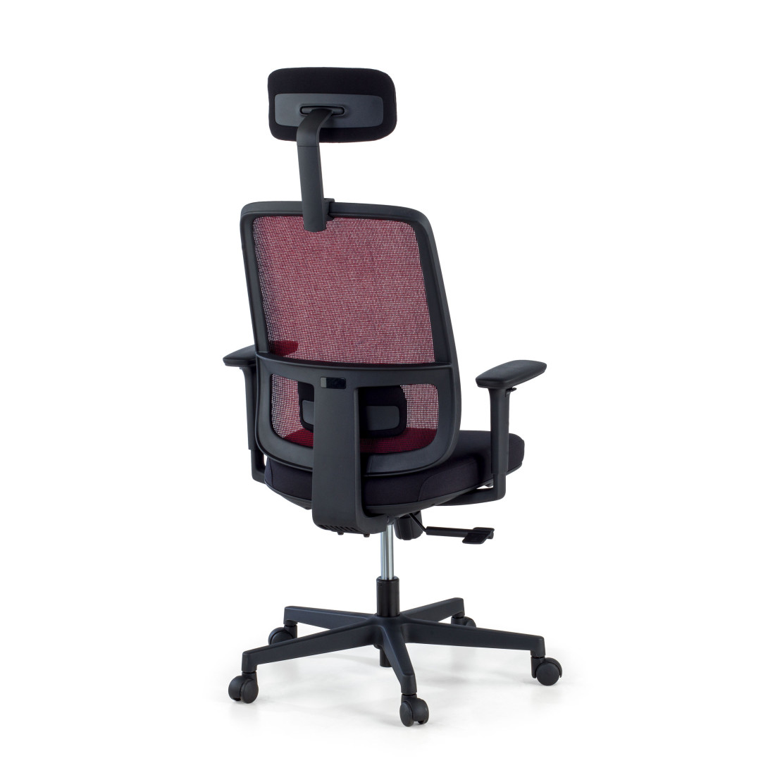 silla ergonomica rojo sugar estructura negra reposacabezas malla 6