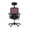 silla ergonomica rojo sugar estructura negra reposacabezas malla 7