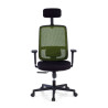 silla ergonomica verde sugar estructura negra reposacabezas malla 3
