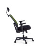 silla ergonomica verde sugar estructura negra reposacabezas malla 5