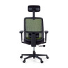 silla ergonomica verde sugar estructura negra reposacabezas malla 7