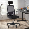 silla ergonomica negro sugar estructura negra reposacabezas malla 2