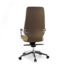 sillon de oficina marron duo respaldo alto bicolor piel sintetica 4