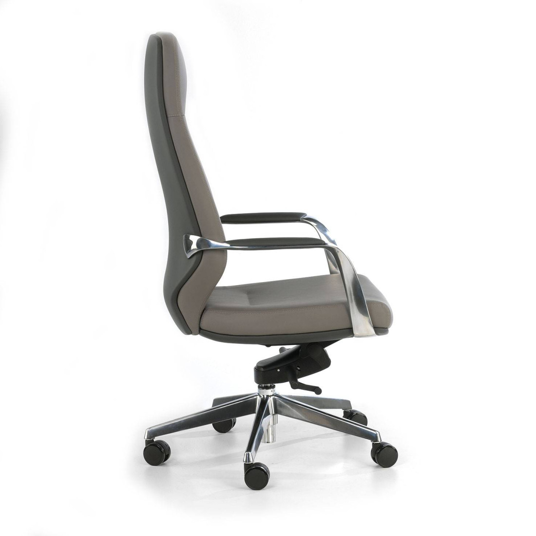 sillon de oficina gris duo respaldo alto bicolor piel sintetica 5