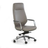 Sillón de oficina ejecutivo Duo, respaldo alto bicolor - Gris