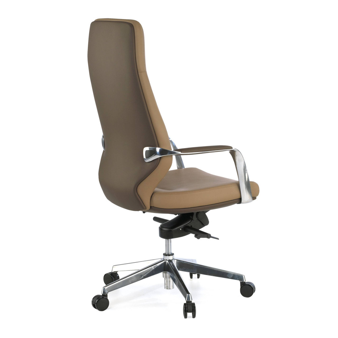 sillon de oficina gris duo respaldo alto bicolor piel sintetica 9