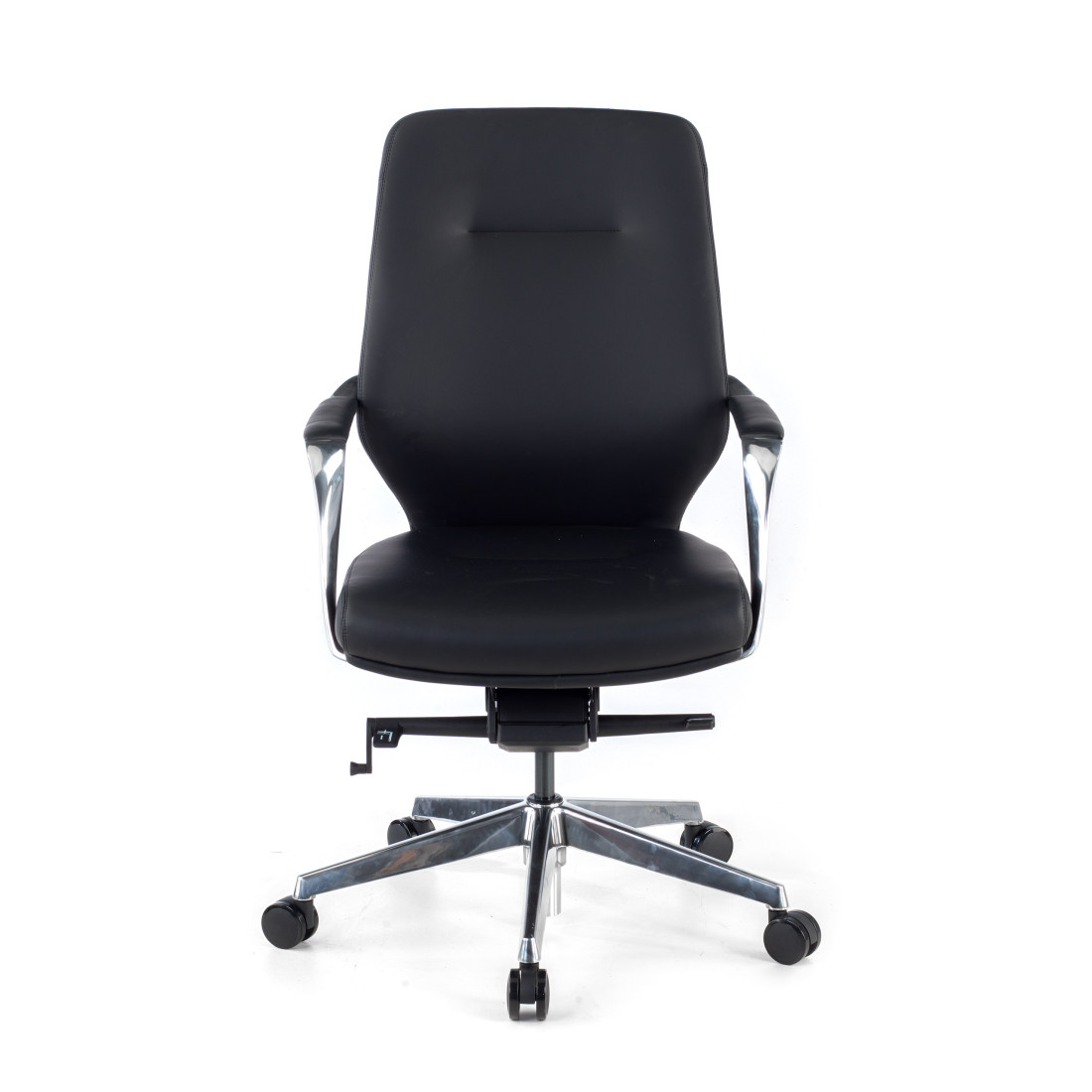 silla de reuniones negro duo respaldo bajo ecopiel piel sintetica 3
