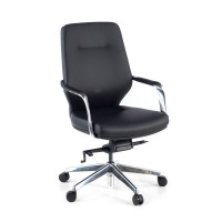 Sillón de oficina ejecutivo Duo, respaldo bajo - negro