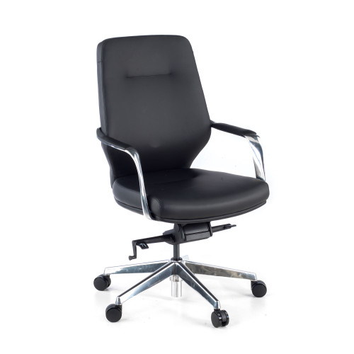 Sillón de oficina ejecutivo Duo, respaldo bajo - NEGRO