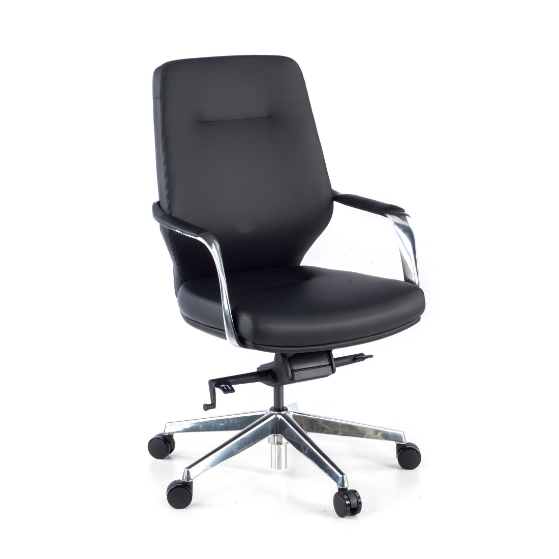 silla de reuniones negro duo respaldo bajo ecopiel piel sintetica 1