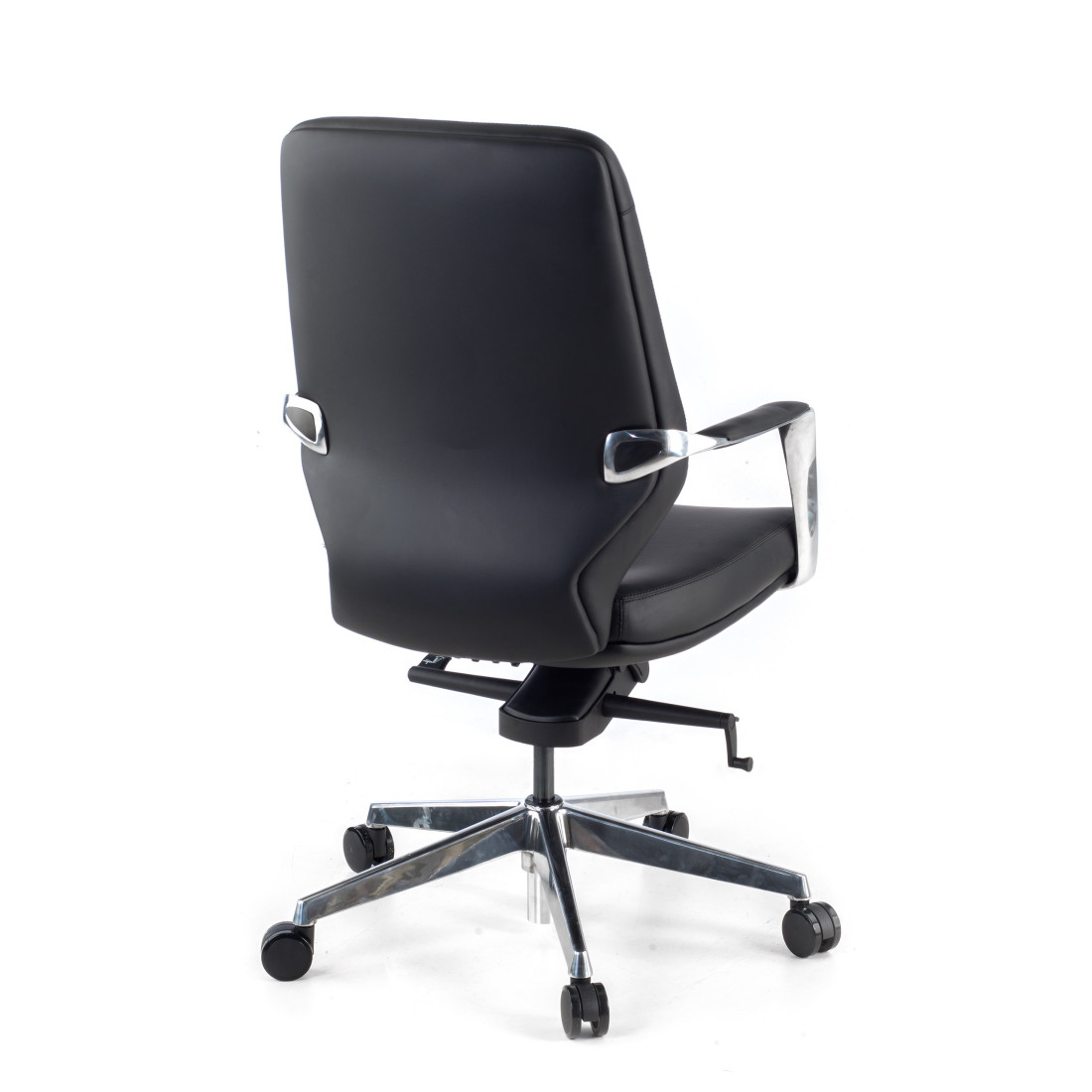 silla de reuniones negro duo respaldo bajo ecopiel piel sintetica 5