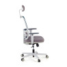 silla ergonomica azul sugar estructura blanca reposacabezas malla 4