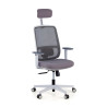 Silla de oficina Sugar white con reposacabezas