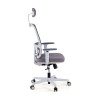 silla ergonomica gris sugar estructura blanca reposacabezas malla 4