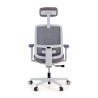 silla ergonomica gris sugar estructura blanca reposacabezas malla 7