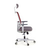 silla ergonomica rojo sugar estructura blanca reposacabezas malla 4