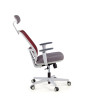 silla ergonomica rojo sugar estructura blanca reposacabezas malla 5
